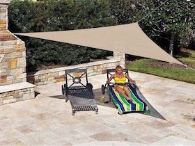 CRTHTR360 - Voile d'ombrage Camping<br>Triangulaire 3.6m x 3.6m x 3.6m